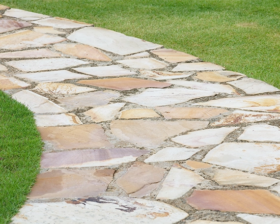 natural stone walkway