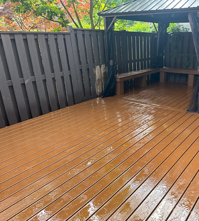 luxury fence and new deck