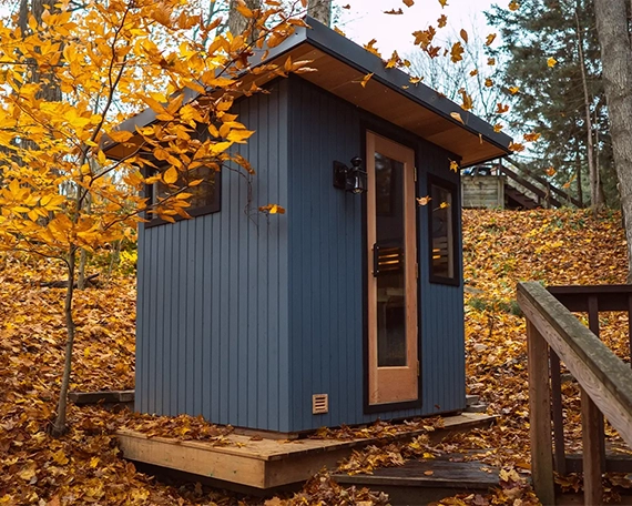 outdoor sauna in outside space