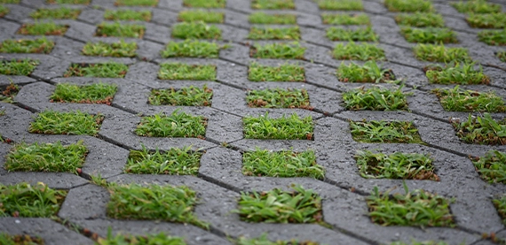 permeable driveway close view