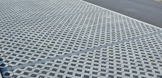 permeable driveway with concrete road