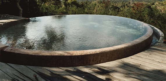 plunge pool and natural front view