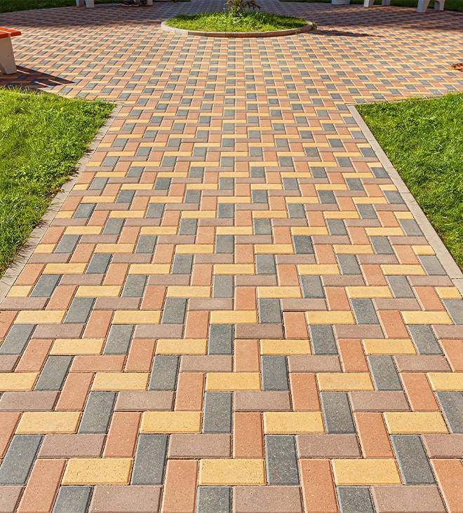 polished look of interlock walkway