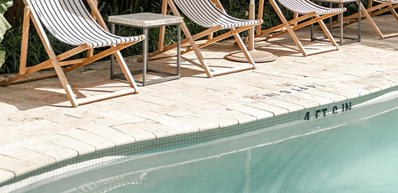 4 feet width pool coping