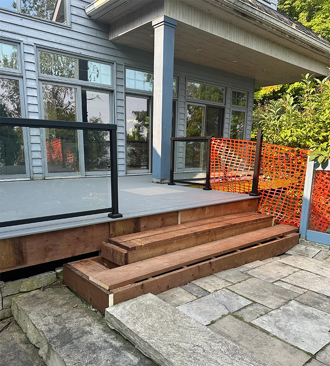 rebuilding the steps and railing rebuilding the steps and railing