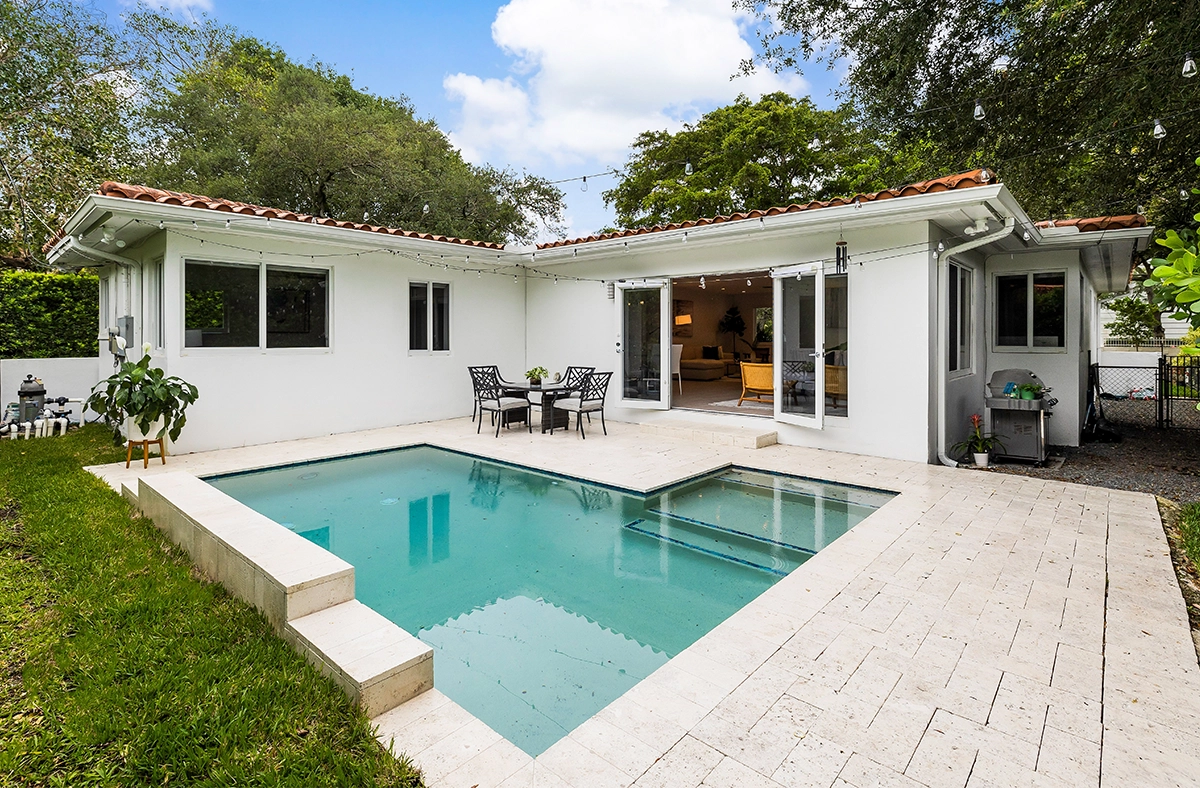 salt water swimming pool, softer water, home back space