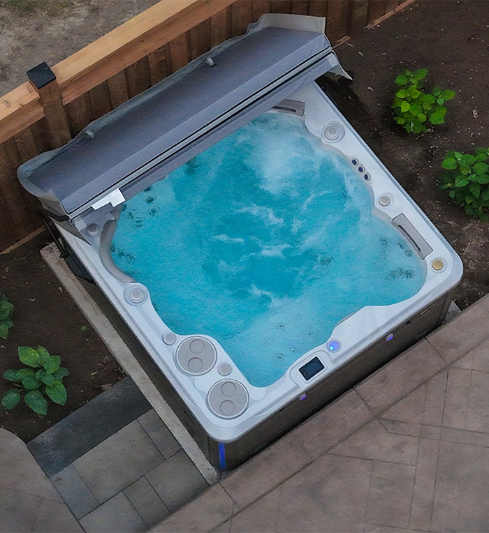 top view of hot tub or plunge pool