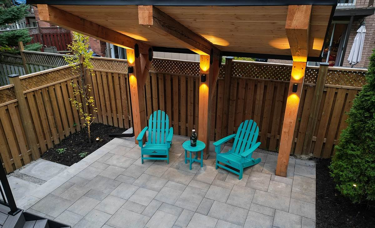 total privacy fence in home backyard