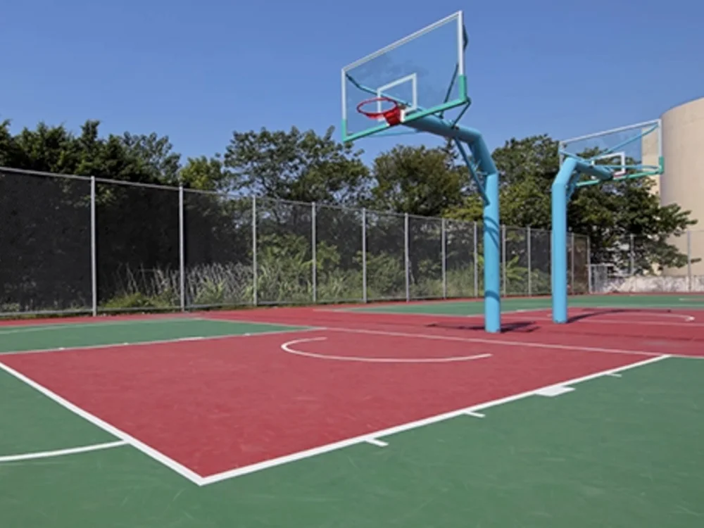 the basketball courts