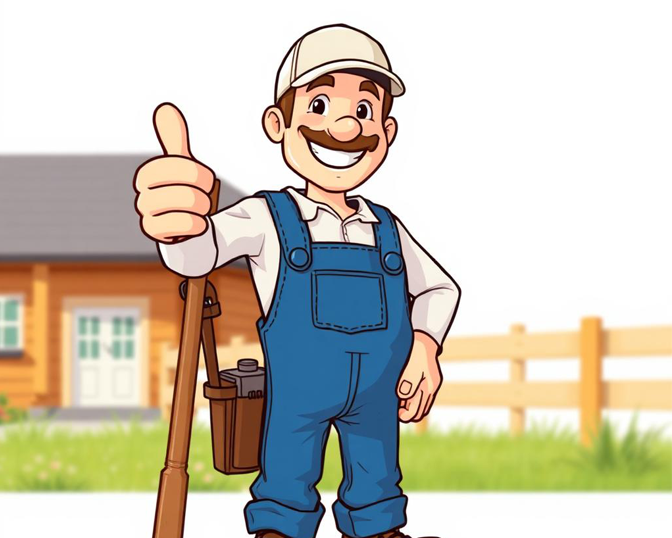 cartoon image of a carpenter