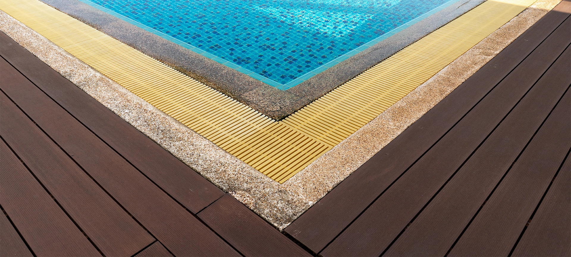 pool coping corner view