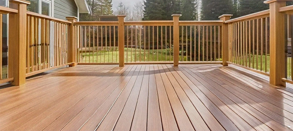 composite decking with railing