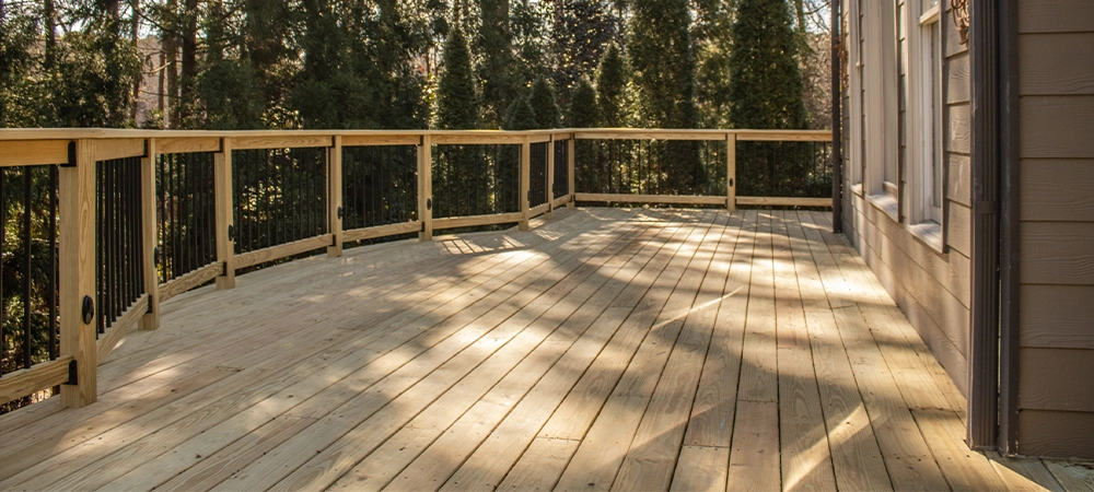 pressure treated pine deck