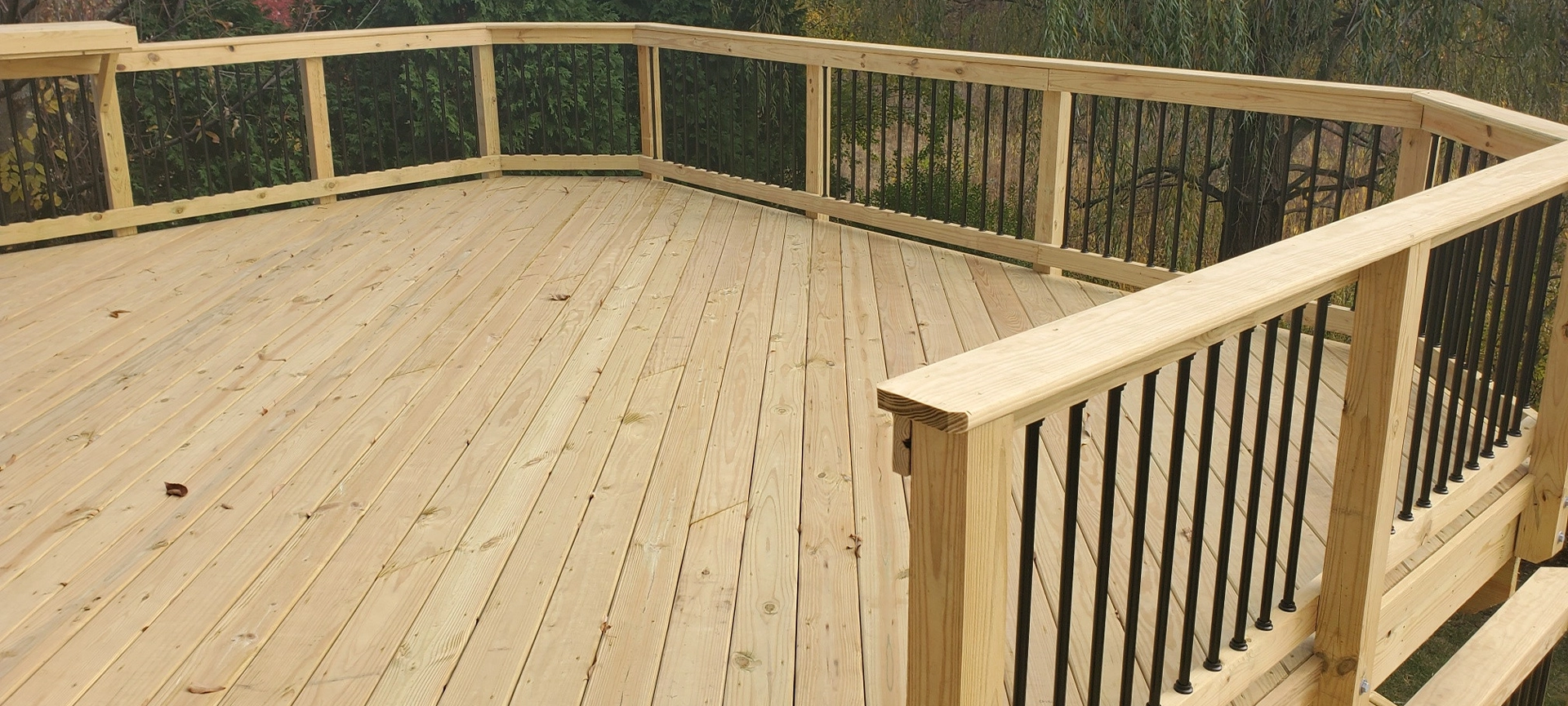 pressure treated pine deck