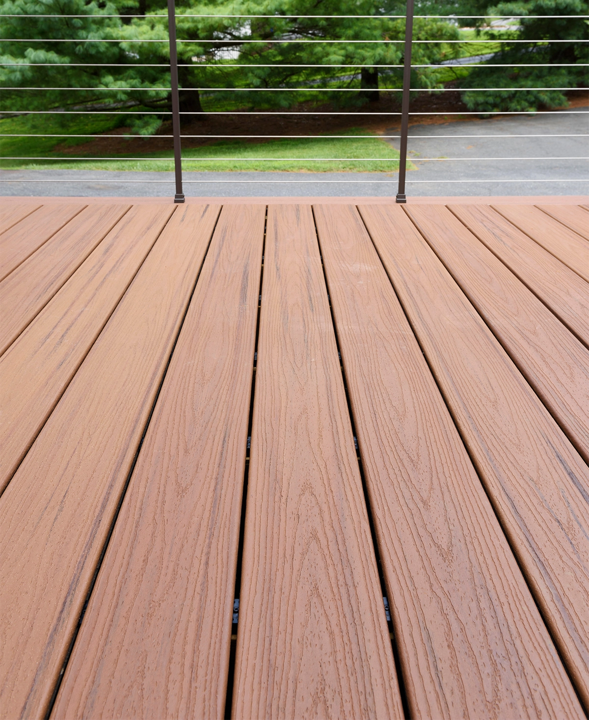 New Composite Deck with Metal Cable Railing