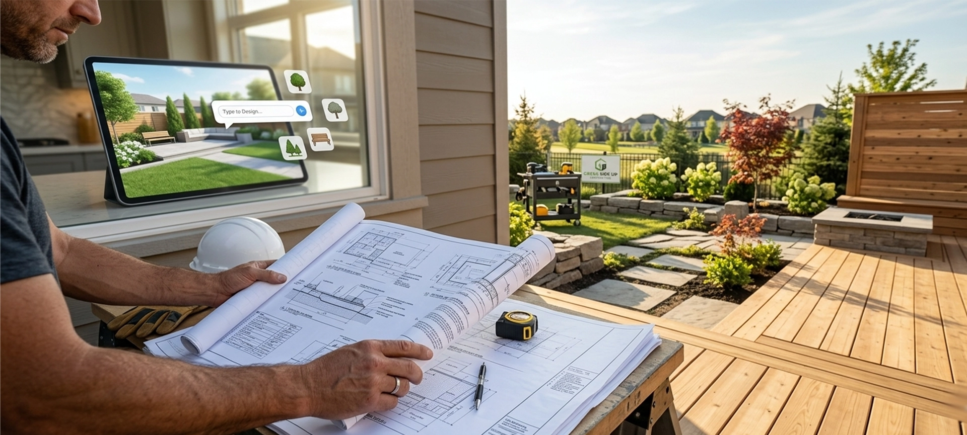 ai landscape and deck design vs professional landscape and deck designer