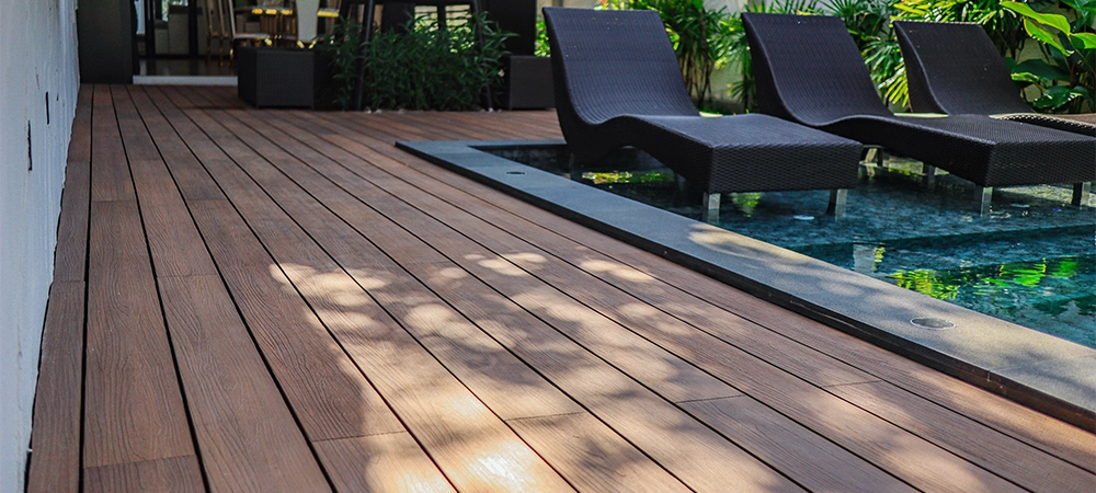 WPC decking floor wooden texture
